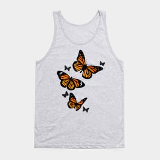 Vintage Orange Monarch Butterflies Tank Top